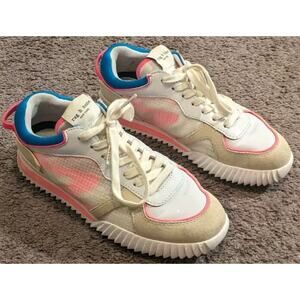 Women's Rag & Bone Retro Runner 2.0 White Pink Blue Shoes Size 36 / US Size 6.5